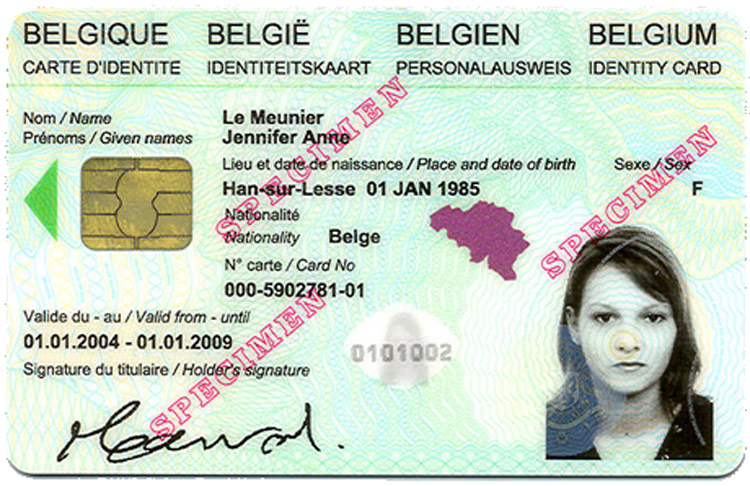 Belgium Identity Card