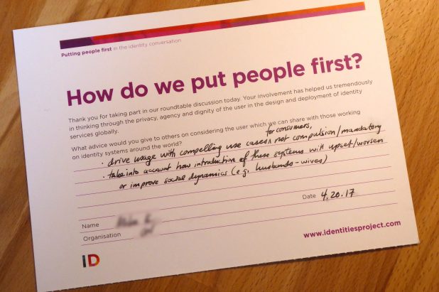 What we learned at the identities roundtables